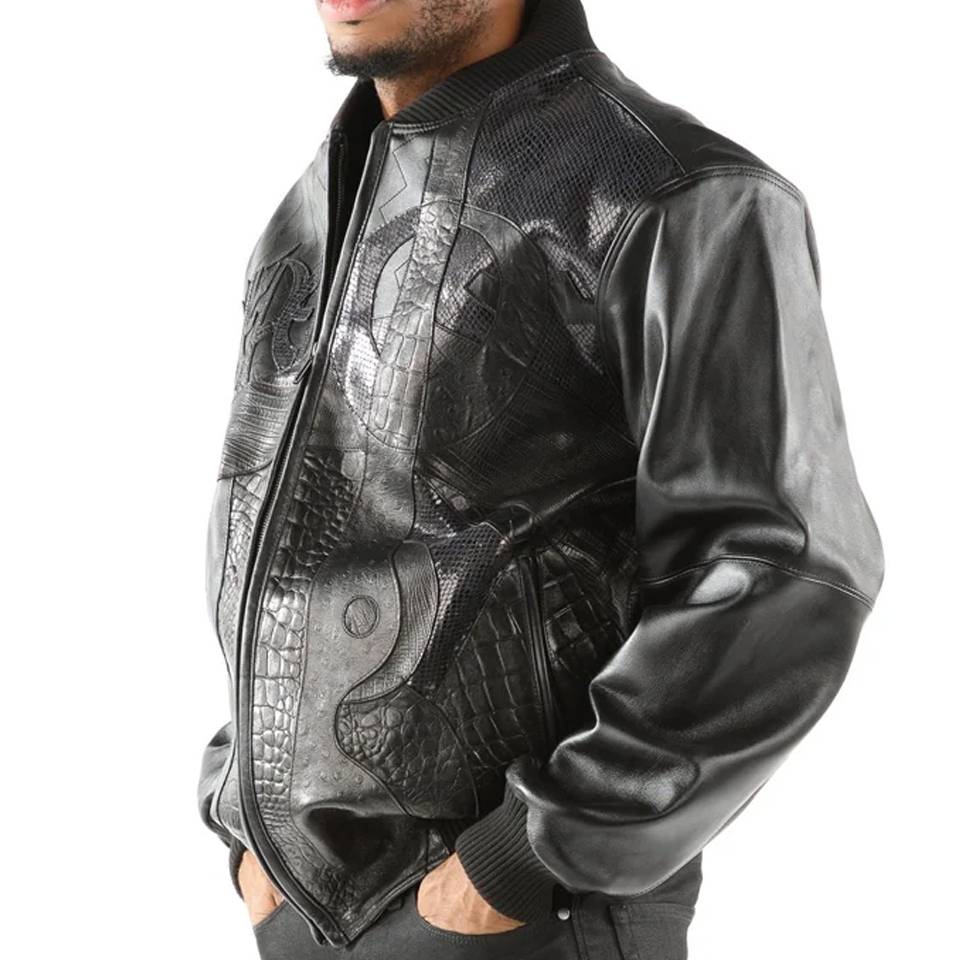 Men's Pelle Pelle Men Picasso Black Real Leather Jacket