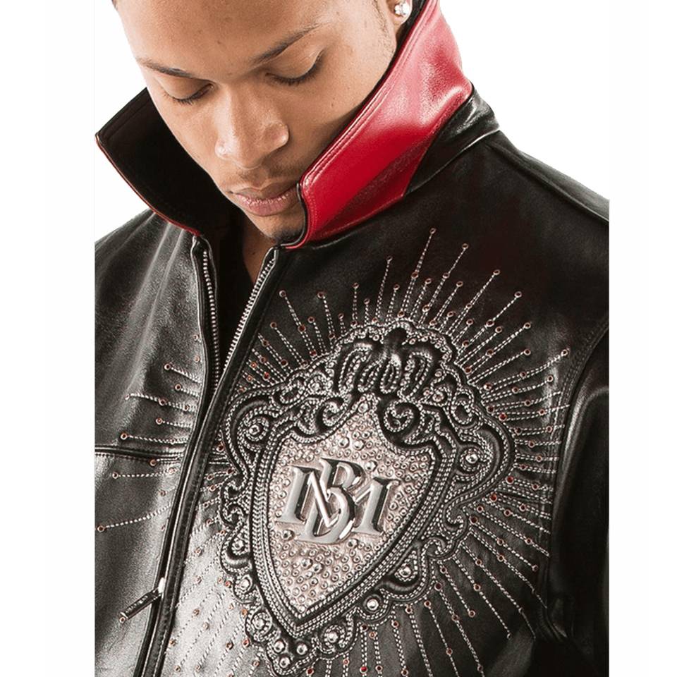 Men's Pelle Pelle Platinum & Diamonds MB 1978 Black Leather Jacket