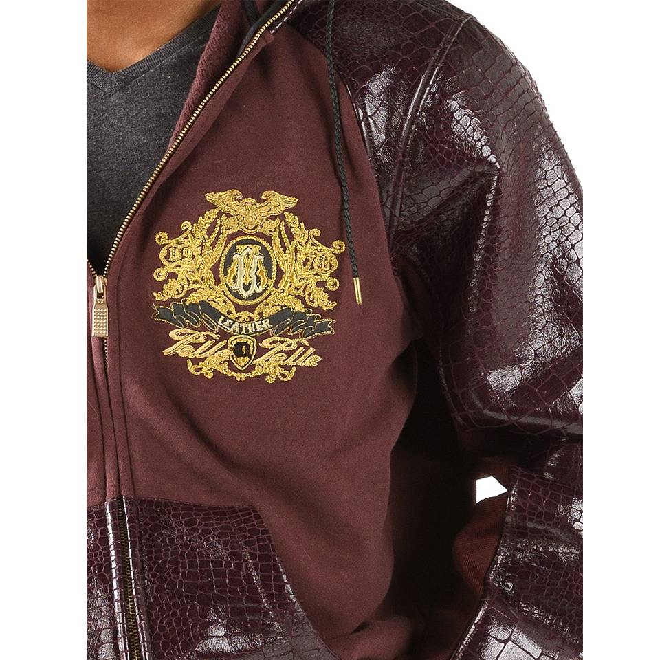 Men's Pelle Pelle Prestige 1978 Maroon Wool Hoodie