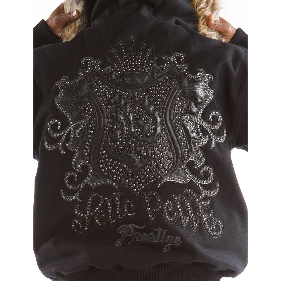 Men's Pelle Pelle Prestige Black Hooded Wool Jacket