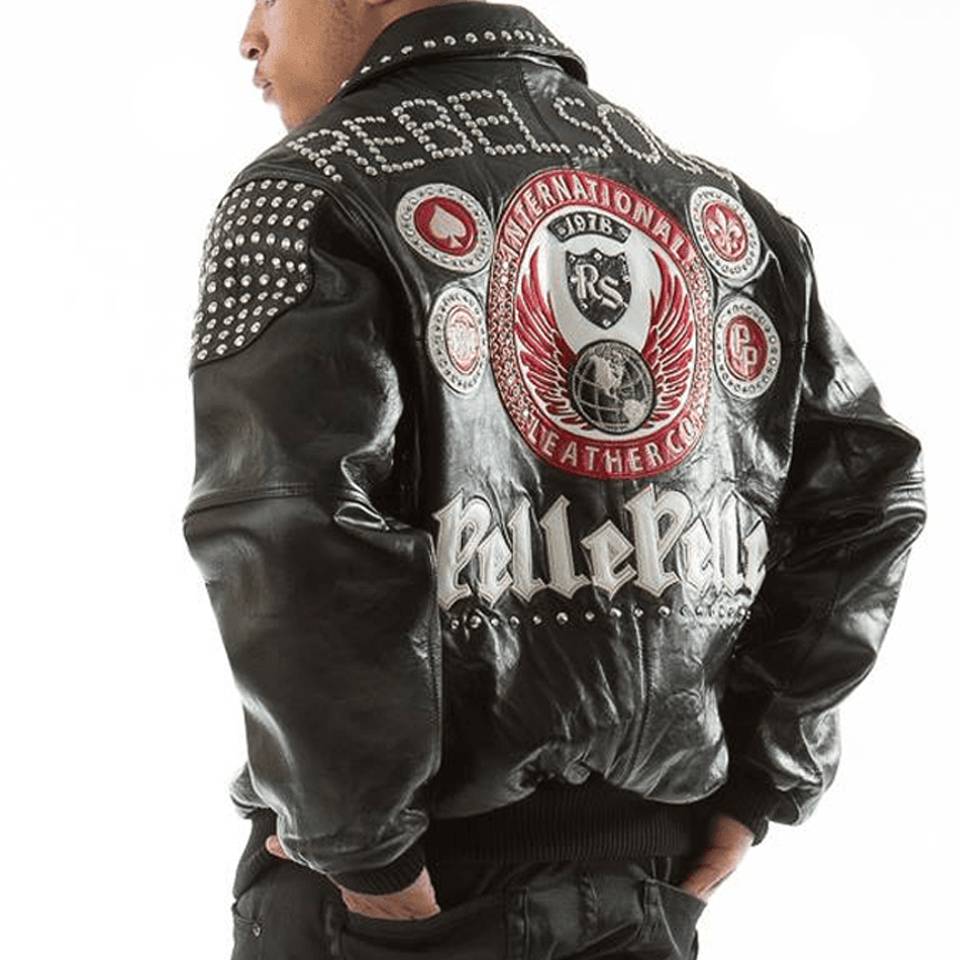 Men's Pelle Pelle Rebel Soul Nation Black Leather Jacket