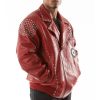 Men's Pelle Pelle Rebel Soul Nation Red Leather Jacket