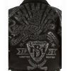 Men's Pelle Pelle Reign Supreme MB 1978 Limited Edition Black Jacket with Leather Sleeves