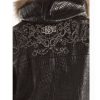 Men's Pelle Pelle Shoulder Crest Black Fur Hood Top grain Leather Jacket