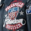 Navy Blue Pelle Pelle American Bruiser MB Plush Genuine Leather Jacket