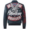 Navy Blue Pelle Pelle American Bruiser Plush Leather Jacket