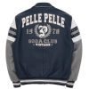 Navy Blue Pelle Pelle Soda Club Arches Leather Jacket