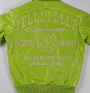 Neon Green Pelle Pelle MB Limited Edition Leather Jacket