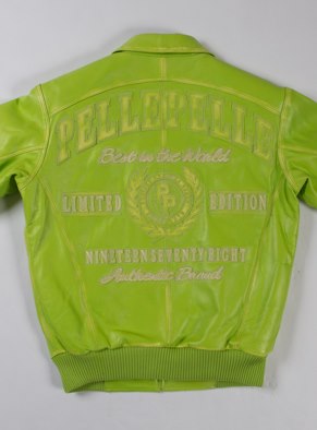 Neon Green Pelle Pelle MB Limited Edition Leather Jacket