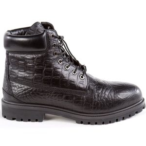 New Pelle Pelle Basic in Black Iguana Leather Boots