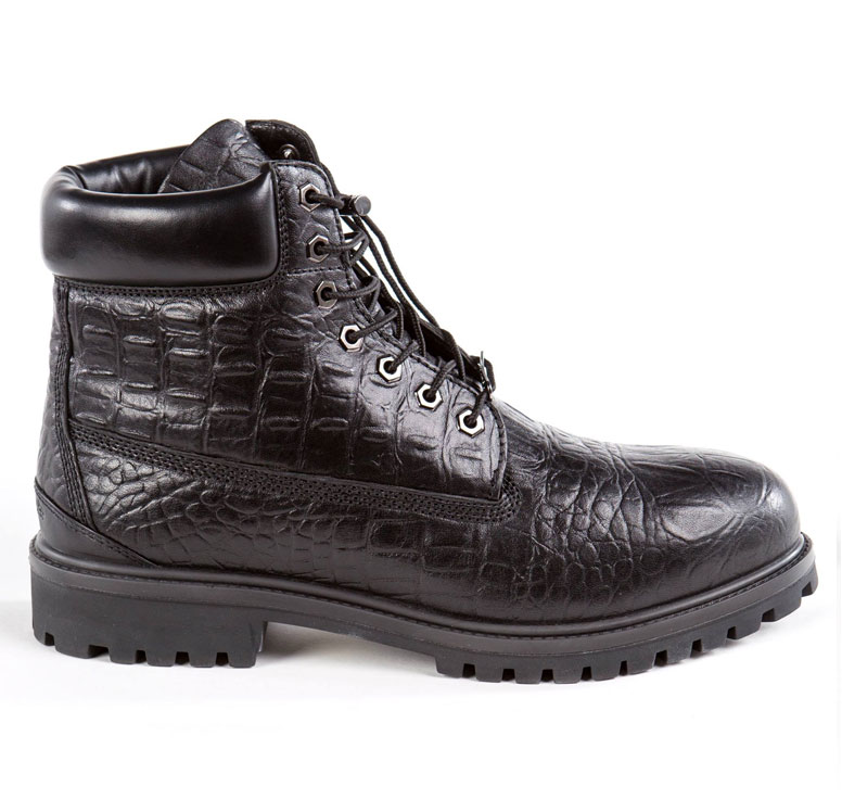 New Pelle Pelle Basic in Black Iguana Leather Boots