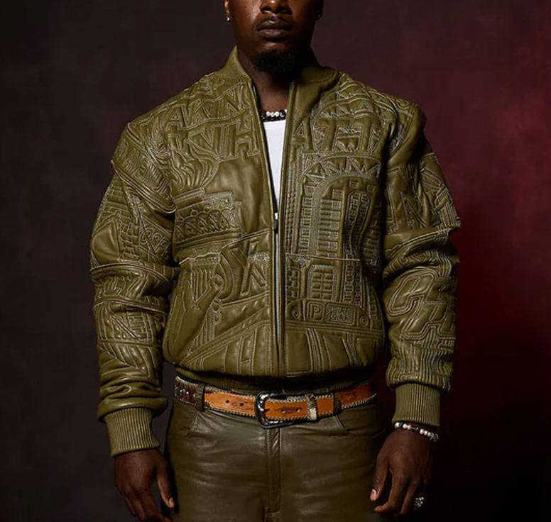 Olive Pelle Pelle NYC Boro Quilted Leather Jacket