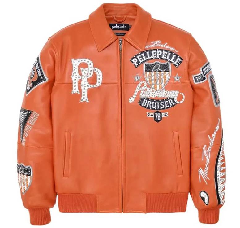 Orange Pelle Pelle American Bruiser MB Plush Jacket
