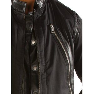 Original Pelle Pelle Men Track Black Wool Jacket