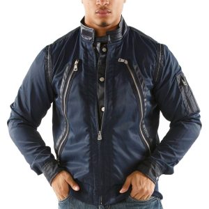 Original Pelle Pelle Men Track Navy Blue Jacket