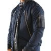 Original Pelle Pelle Men Track Navy Blue Wool Jacket