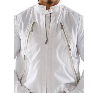 Original Pelle Pelle Men Track White Wool Jacket