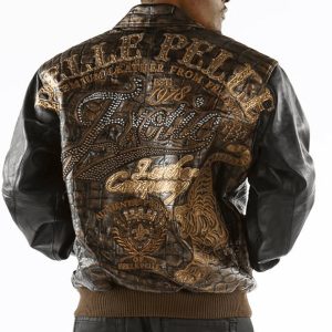 Pelle Pelle 1978 Exotic Men Brown Leather Jacket
