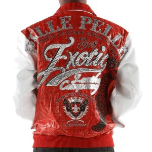 Pelle Pelle 1978 Exotic Men Red Leather Jacket