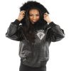 Pelle Pelle 1978 Eye Candy Fur Hood Black Jacket
