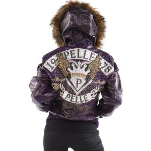 Pelle Pelle 1978 Eye Candy Fur Hood Purple Jacket