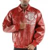 Pelle Pelle 1978 Eye on the Prize Custom Made Red Leather Jacket