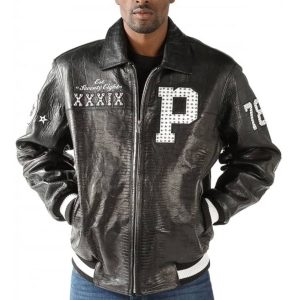 Pelle Pelle 1978 Letterman Black Jacket