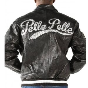 Pelle Pelle 1978 Letterman Black Leather Jacket