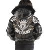 Pelle Pelle 1978 MB Limited Edition Eye Candy Fur Hooded Black Leather Jacket