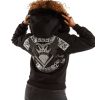 Pelle Pelle 1978 MB Princess Fur Hood Black Wool Jacket