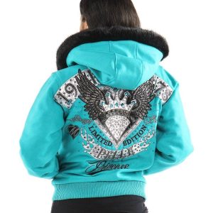 Pelle Pelle 1978 MB Princess Fur Hood Light Blue Jacket