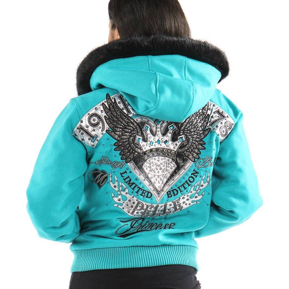 Pelle Pelle 1978 MB Princess Fur Hood Light Blue Jacket