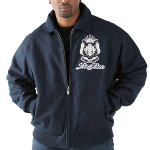 Men Pelle Pelle 1978 Primo Navy Blue Wool Jacket