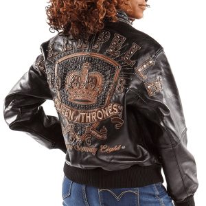 Pelle Pelle 1978 Queen of Thrones Black Leather Jacket
