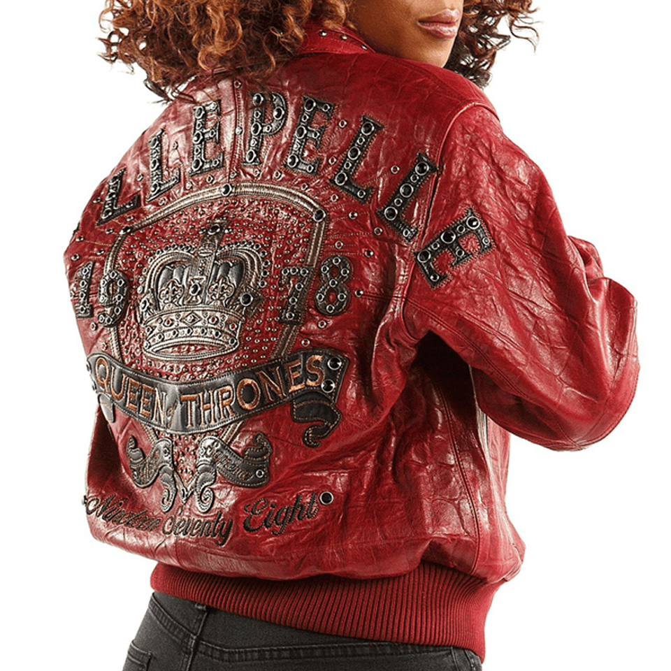 Pelle Pelle 1978 Queen of Thrones Red Leather Jacket