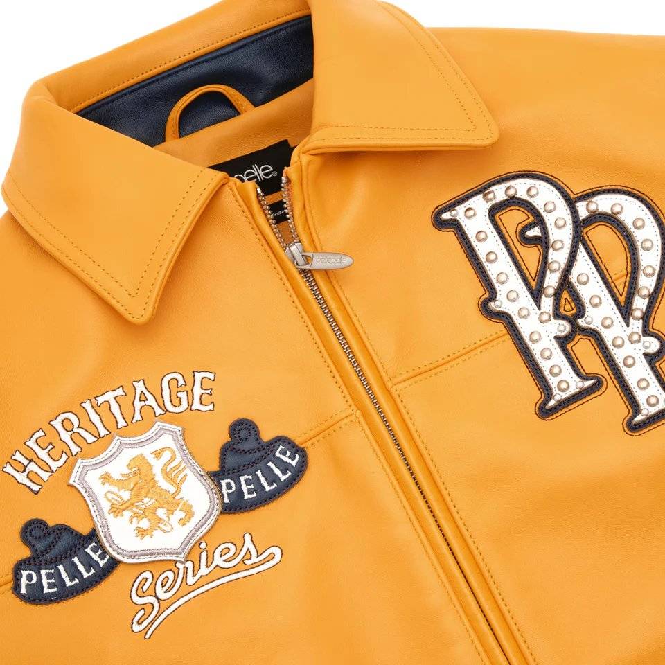 Pelle Pelle 1978 Soda Club Heritage Yellow Genuine Leather Jacket
