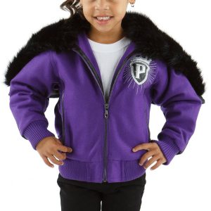 Pelle Pelle 1978 Split Fur Hood Purple Girls Jacket