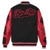 Pelle Pelle 1978 World Famous Black & Red Varsity Leather Jacket