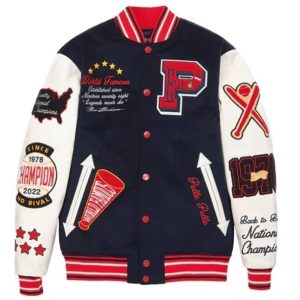 Pelle Pelle 1978 World Famous Navy Blue Varsity Jacket