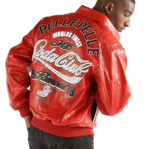 Pelle Pelle 1978 World Finest MB Soda Club Red Leather Jacket
