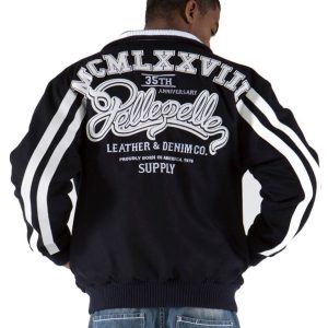 Pelle Pelle 35th Anniversary Navy Blue Wool Denim.co Jacket