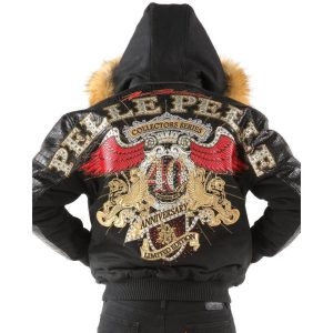 Pelle Pelle 40 Anniversary Fur Hood Black Wool Jacket