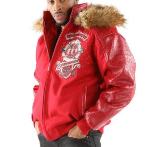 Pelle Pelle 40 Anniversary Fur Hood Red Jacket