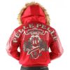 Pelle Pelle 40 Anniversary Fur Hood Red Wool Jacket