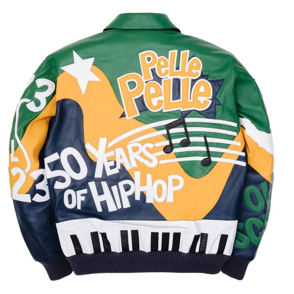 Pelle Pelle 50 Years of Hip Hop Green Leather Jacket