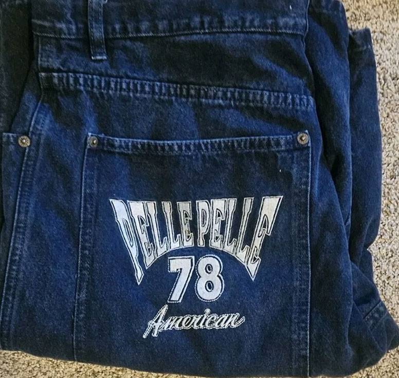 Pelle Pelle 78 American Blue Baggy Jean Shorts