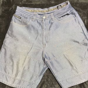 Pelle Pelle 90s Slate Blue Baggy Jean Denim Shorts