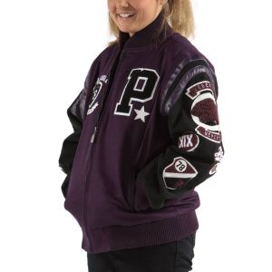 Pelle Pelle All City Purple Varsity Jacket For Girls
