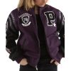 Pelle Pelle All City Purple Varsity Wool Jacket For Girls