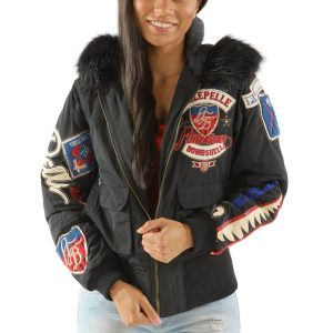 Pelle Pelle American Bombshell MB Black Fur Hood Jacket